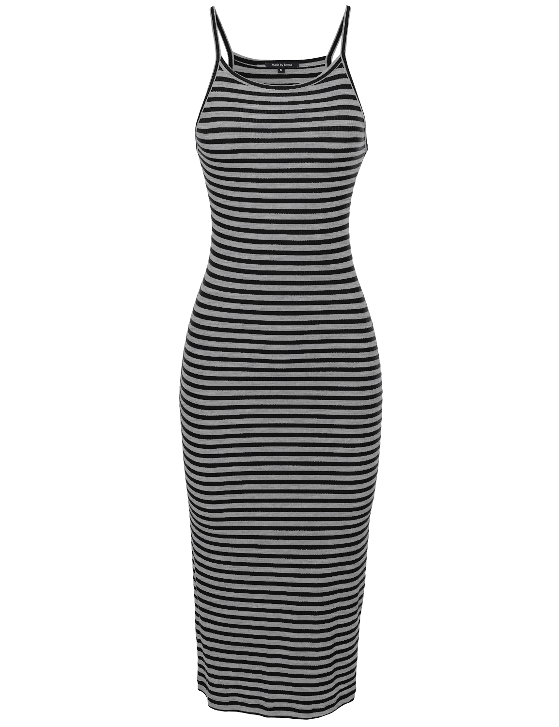 fashionoutfit s basic stripe high neck spaghetti bodycon midi dress ebay fashionoutfit s basic stripe high neck spaghetti bodycon midi dress ebay