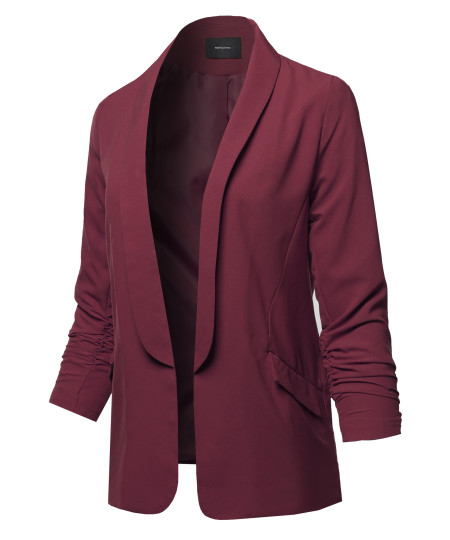 Women's Basic Open Front Office Blazer Jacket