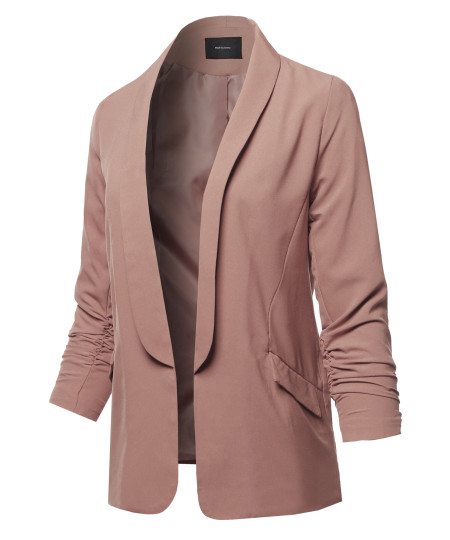 Women's Basic Open Front Office Blazer Jacket