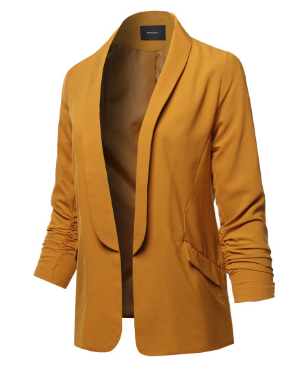 Women's Basic Open Front Office Blazer Jacket