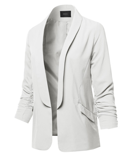 Women's Basic Open Front Office Blazer Jacket