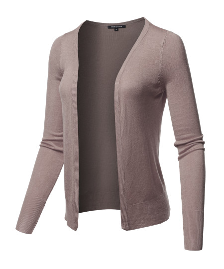 Women's Light Weight Open Front Casual Formal Look Soft Knit Summer Cardigan