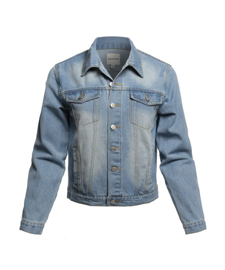 Women's Casual Classic Basic Chest Two pockets Denim Jacket