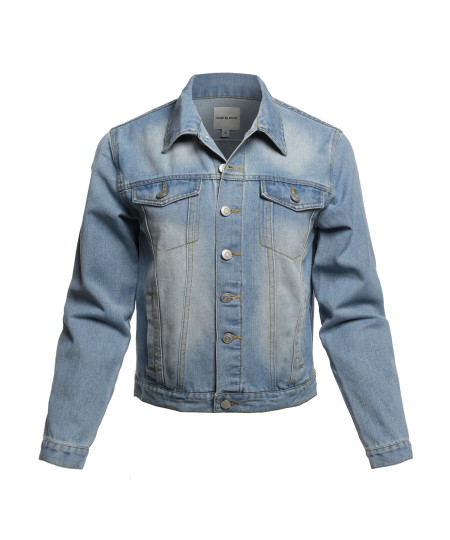 Women's Casual Classic Basic Chest Two pockets Denim Jacket