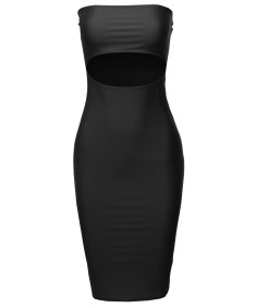 Women's Sexy Nylon Tube Dress With Front Opening 