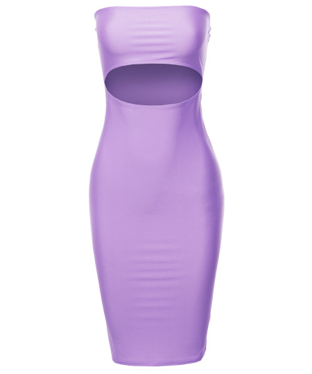 Women's Sexy Nylon Tube Dress With Front Opening 