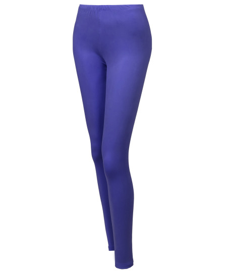 Women's Solid Various Color Full Length Stretchable Leggings