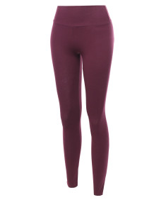 Women's Basic Solid High Waist Ankle Leggings