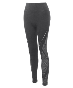 Women's High Waist Fish Net Panel Leggings