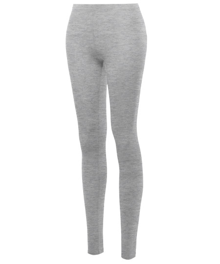 Women's Basic Cotton Ankle Solid Leggings