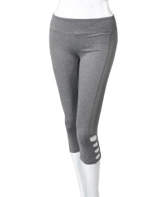 Women's Solid High Waist Criss-Cross Capri Leggings