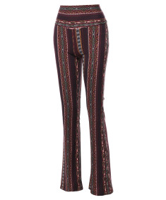 Women's High Waist Boho Print Bell Bottom Palazzo Pants