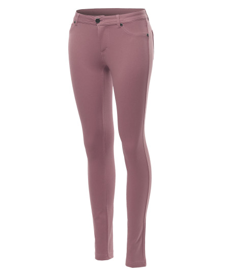 Women's Basic Stretchy Skinny Pants 