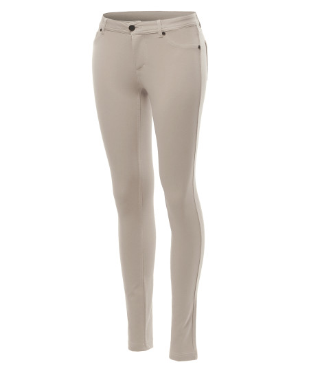 Women's Basic Stretchy Skinny Pants 