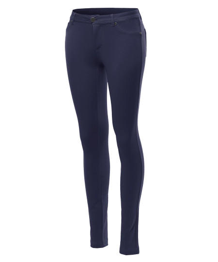 Women's Basic Stretchy Skinny Pants 