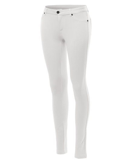 Women's Basic Stretchy Skinny Pants 