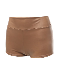 Women's Sexy Casual Faux Leather Fitted Shorts Hot Pants