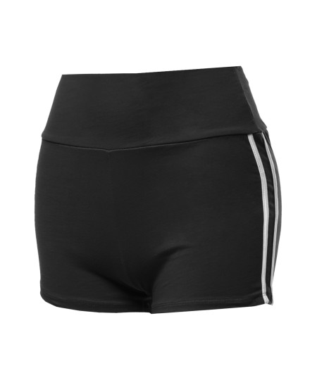 Women's Casual Elastic Waistband Workout Running Athletic Active Shorts