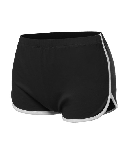 Women's Casual Elastic Waistband Workout Running Athletic Active Shorts