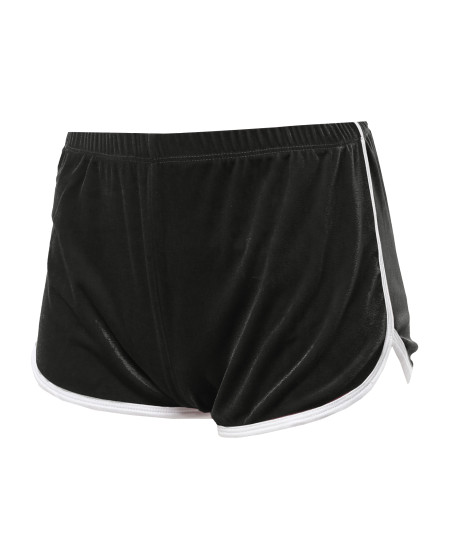 Women's Velvet Workout Running Athletic Active Shorts