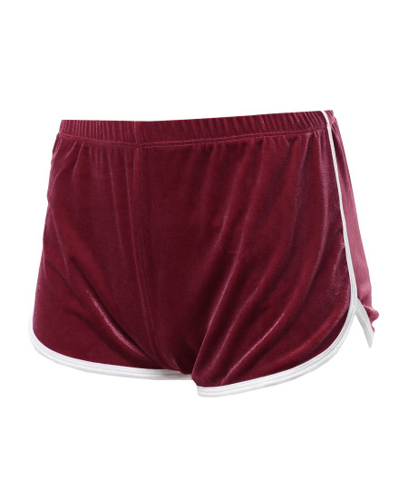 Women's Velvet Workout Running Athletic Active Shorts