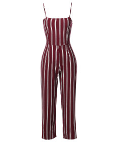 Women's Casual Stripe Camisole Jumpsuit Romper