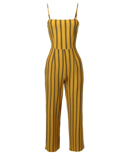 Women's Casual Stripe Camisole Jumpsuit Romper