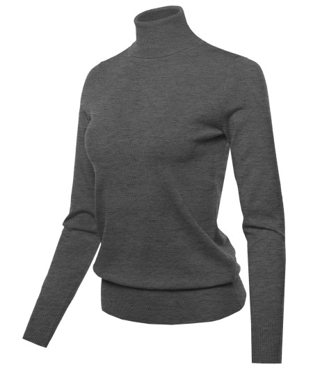 Women's LONG SLEEVE TURTLE NECK SWEATER