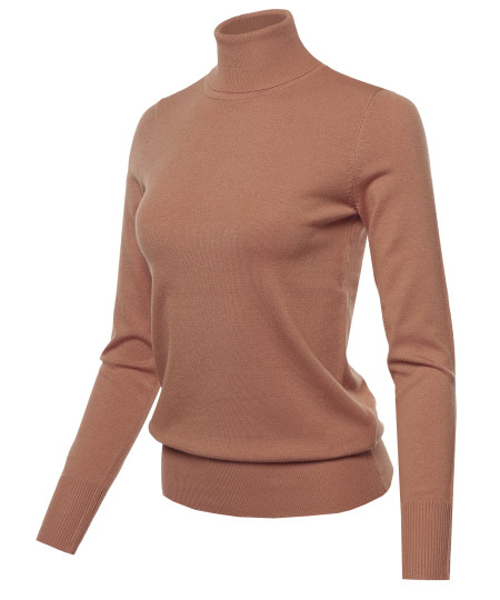 Women's LONG SLEEVE TURTLE NECK SWEATER