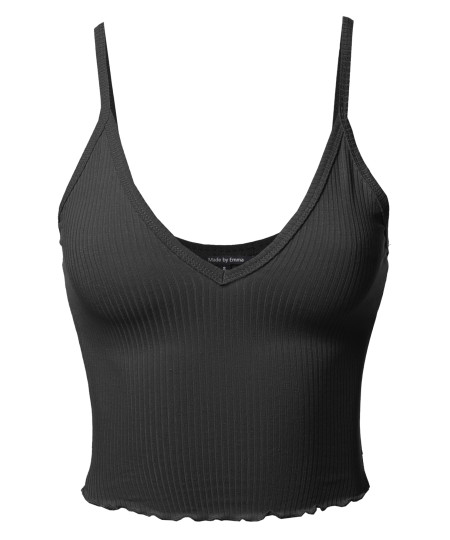 Women's Sexy Solid V-neck Sleeveless Cami Top