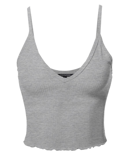 Women's Sexy Solid V-neck Sleeveless Cami Top