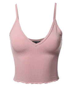 Women's Sexy Solid V-neck Sleeveless Cami Top