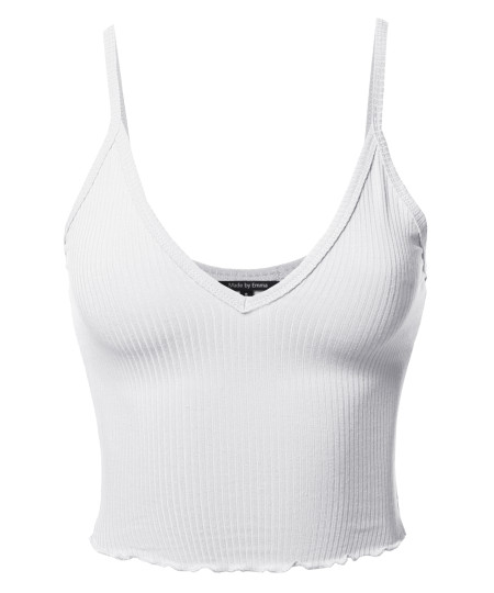 Women's Sexy Solid V-neck Sleeveless Cami Top