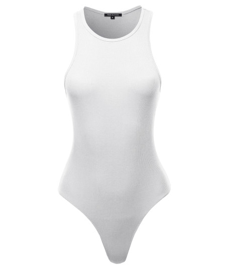 Women's Solid Jewel Neck-line Bodysuit