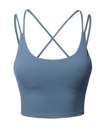 Women's Daily Sports Bras-Padded High Impact Support Workout Top