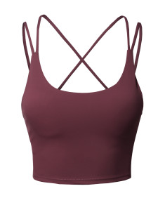 Women's Daily Sports Bras-Padded High Impact Support Workout Top