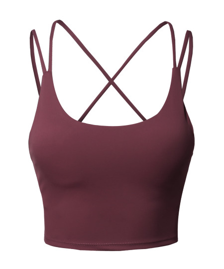 Women's Daily Sports Bras-Padded High Impact Support Workout Top