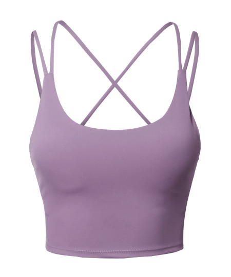 Women's Daily Sports Bras-Padded High Impact Support Workout Top