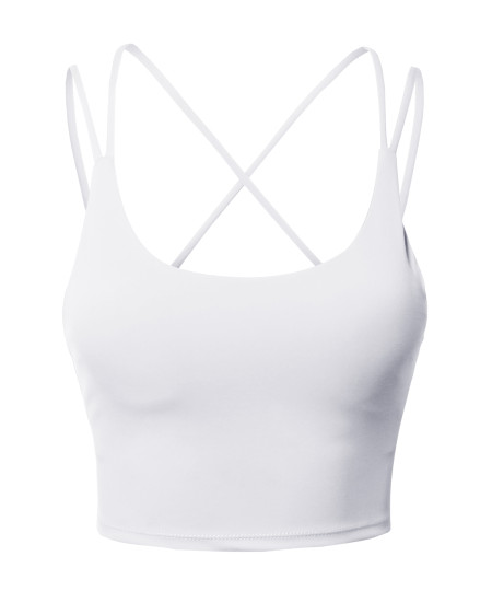 Women's Daily Sports Bras-Padded High Impact Support Workout Top