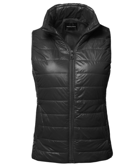 Women's Casual Light Weight Quilted Padding Vest