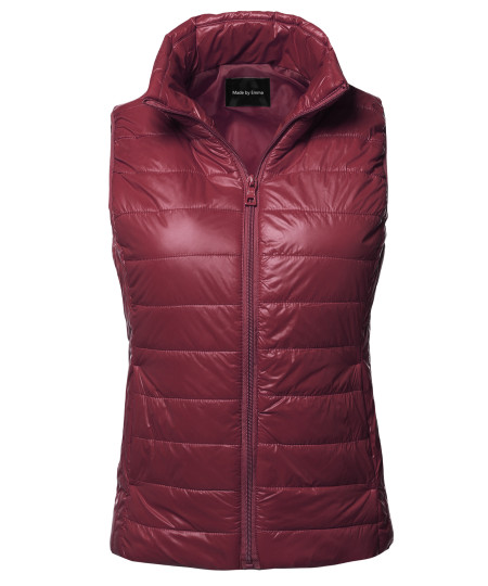 Women's Casual Light Weight Quilted Padding Vest