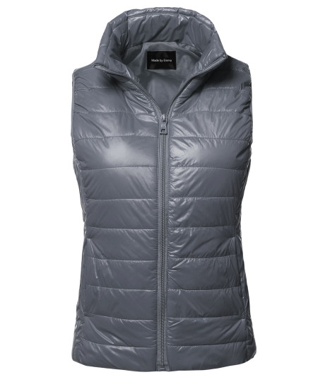 Women's Casual Light Weight Quilted Padding Vest