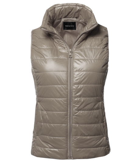 Women's Casual Light Weight Quilted Padding Vest