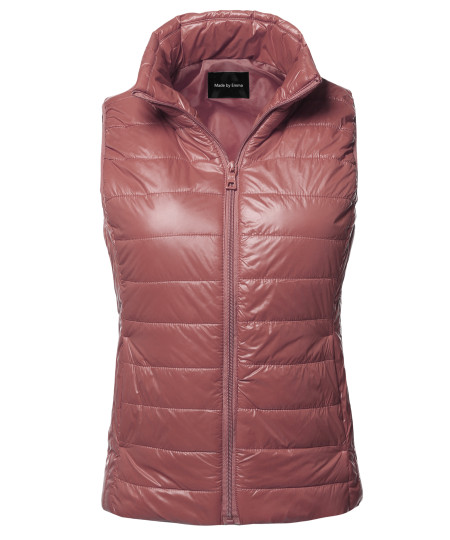 Women's Casual Light Weight Quilted Padding Vest