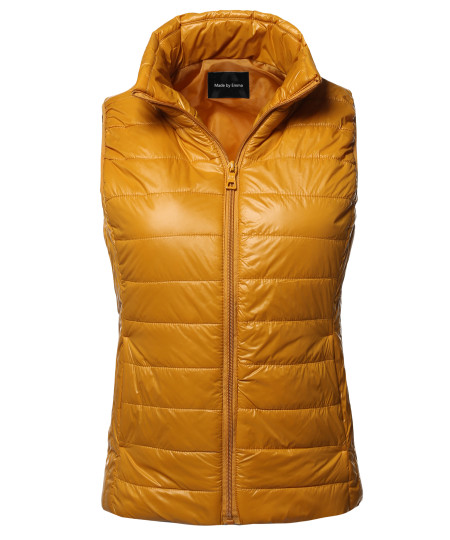 Women's Casual Light Weight Quilted Padding Vest