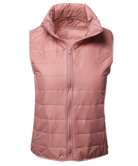 Women's Casual Comfortable Super Light Weight Packable Down Puffer Vest