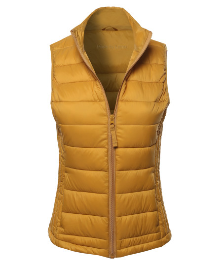 Women's Casual Light Weight Quilted Padding Vest