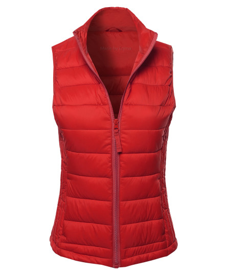 Women's Casual Light Weight Quilted Padding Vest