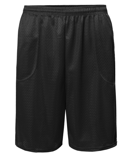 Men's Athletic Double Layer Drawcord Mesh Shorts S-5XL