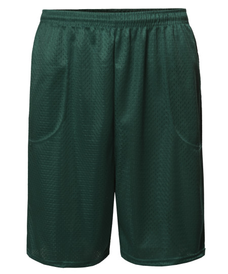 Men's Athletic Double Layer Drawcord Mesh Shorts S-5XL